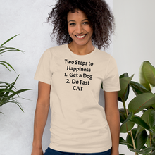 Load image into Gallery viewer, 2 Steps to Happiness - Fast CAT T-Shirts - Light