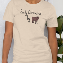 Load image into Gallery viewer, Easily Distracted by Cattle Herding T-Shirt