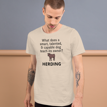 Load image into Gallery viewer, Dog Teaches It's Owner Cattle Herding T-Shirts - Light