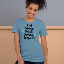 Load image into Gallery viewer, Eat Sleep Dock Diving Repeat T-Shirt - Light