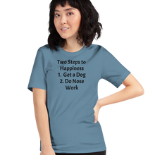 Load image into Gallery viewer, 2 Steps to Happiness - Nose Work T-Shirts - Light