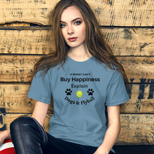 Load image into Gallery viewer, Buy Happiness w/ Dogs & Flyball T-Shirts - Light