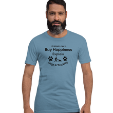 Load image into Gallery viewer, Buying Happiness w/ Dogs & Tracking T-Shirts - Light