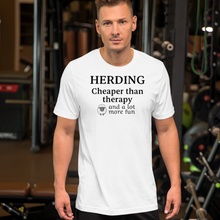 Load image into Gallery viewer, Sheep Herding Cheaper than Therapy T-Shirts - Light