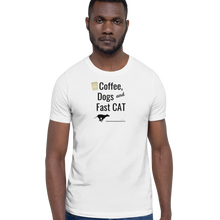 Load image into Gallery viewer, Coffee, Dogs & Fast CAT T-Shirts - Light