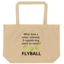Load image into Gallery viewer, Dog Teaches Flyball X-Large Tote/ Shopping Bags
