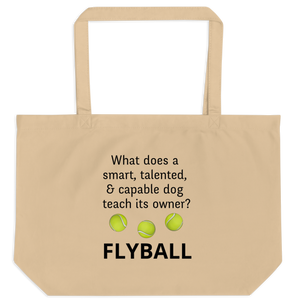 Dog Teaches Flyball X-Large Tote/ Shopping Bags