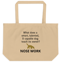 Load image into Gallery viewer, Dog Teaches Nose Work X-Large Tote/ Shopping Bags
