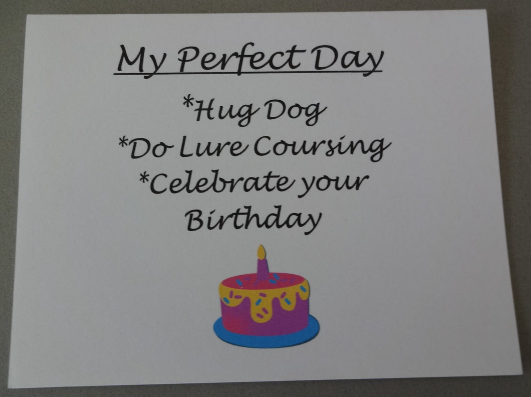 Perfect Day Lure Coursing & Happy Birthday Card