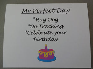 Perfect Day Tracking & Happy Birthday Card