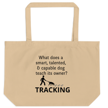 Load image into Gallery viewer, Dog Teaches Tracking X-Large Tote/ Shopping Bags
