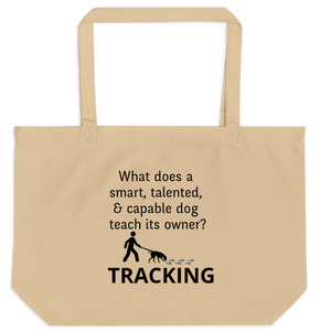 Dog Teaches Tracking X-Large Tote/ Shopping Bags