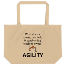 Load image into Gallery viewer, Dog Teaches Agility X-Large Tote/ Shopping Bags
