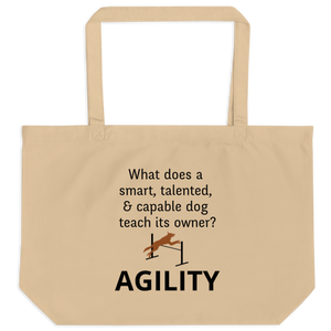 Dog Teaches Agility X-Large Tote/ Shopping Bags