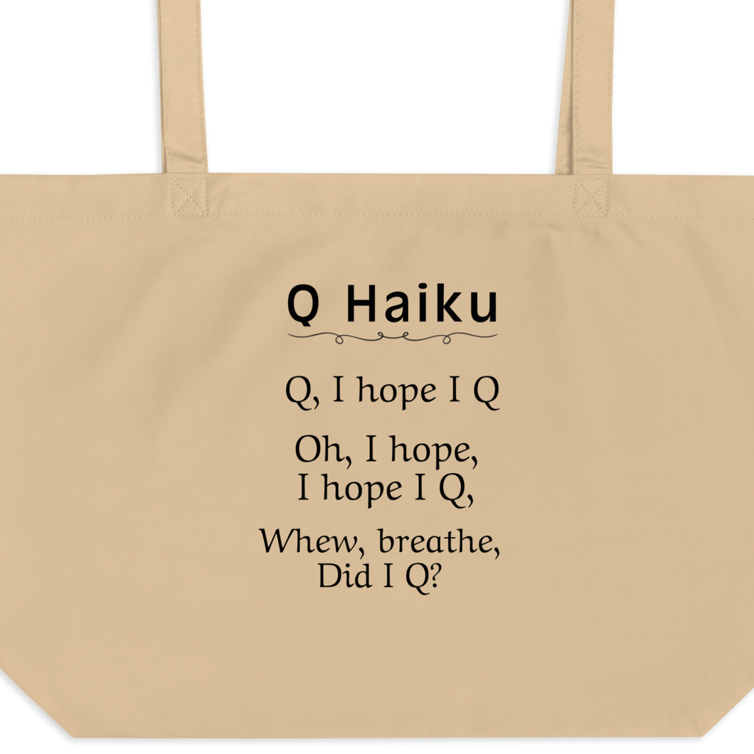 Q Haiku X-Large Tote/ Shopping Bags