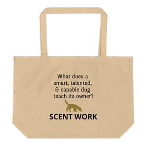 Dog Teaches Scent Work X-Large Tote/ Shopping Bags