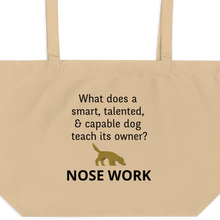 Load image into Gallery viewer, Dog Teaches Nose Work X-Large Tote/ Shopping Bags
