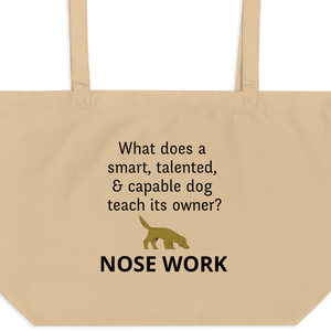 Dog Teaches Nose Work X-Large Tote/ Shopping Bags