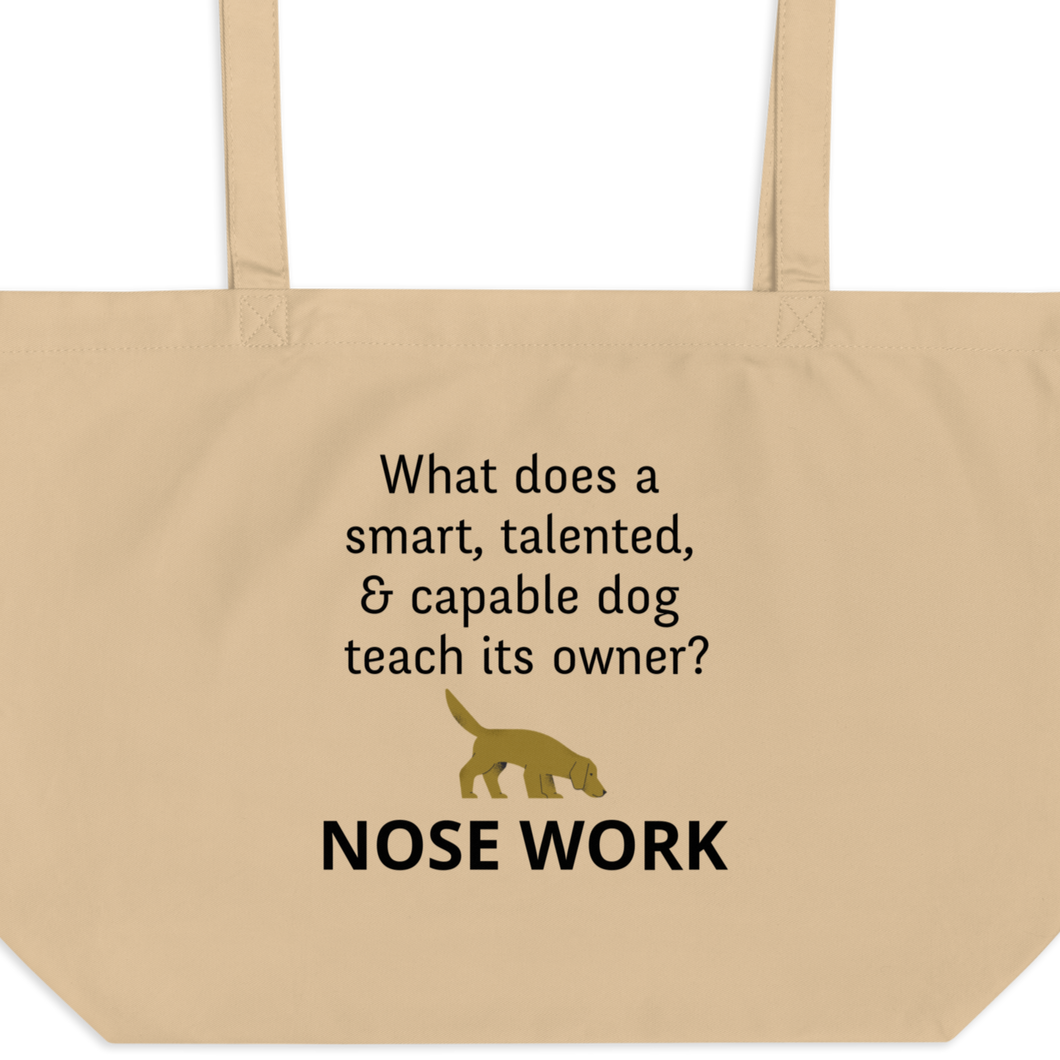 Dog Teaches Nose Work X-Large Tote/ Shopping Bags