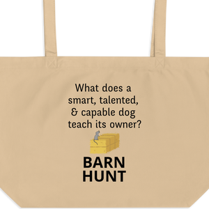 Dog Teaches Barn Hunt X-Large Tote/ Shopping Bags