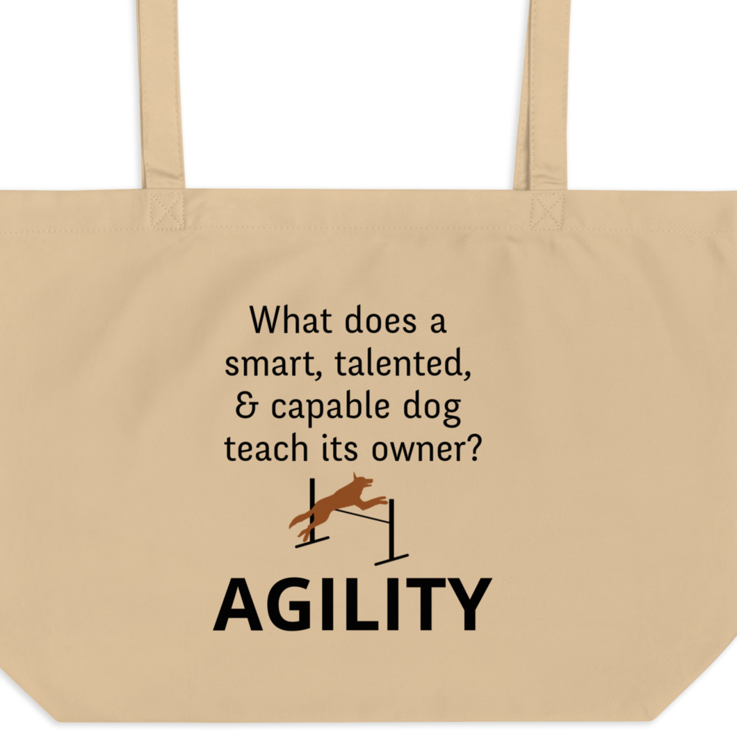 Dog Teaches Agility X-Large Tote/ Shopping Bags