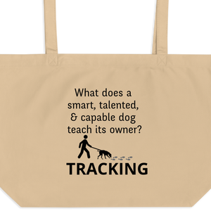 Dog Teaches Tracking X-Large Tote/ Shopping Bags