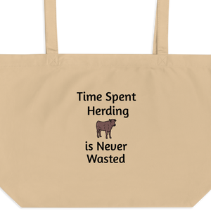 Time Spent Cattle Herding X-Large Tote/ Shopping Bags