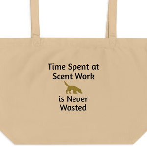 Time Spent at Scent Work X-Large Tote/ Shopping Bags