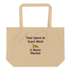 Time Spent at Scent Work X-Large Tote/ Shopping Bags