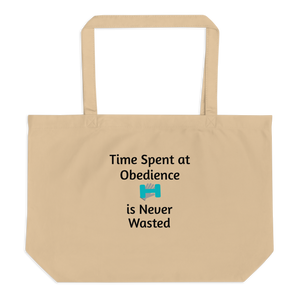 Time Spent at Obedience X-Large Tote/ Shopping Bags
