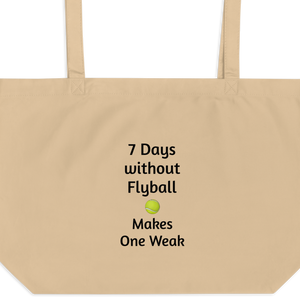 7 Days Without Flyball X-Large Tote/ Shopping Bags