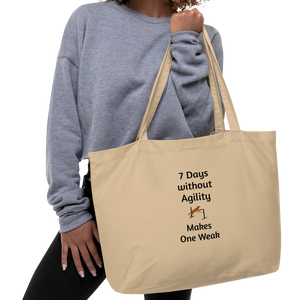 7 Days Without Agility X-Large Tote/ Shopping Bags