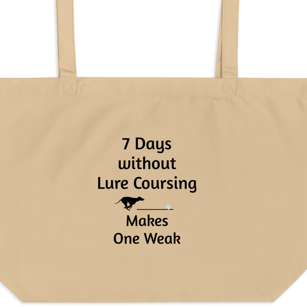 7 Days Without Lure Coursing X-Large Tote/ Shopping Bags