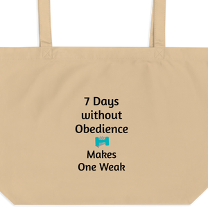 7 Days Without Obedience X-Large Tote/ Shopping Bags