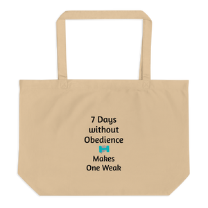 7 Days Without Obedience X-Large Tote/ Shopping Bags