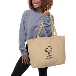 7 Days Without Cattle Herding X-Large Tote/ Shopping Bags