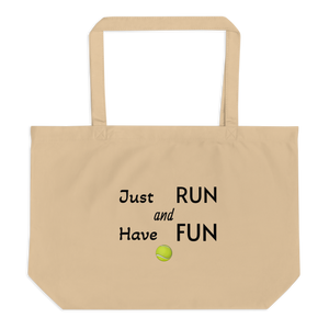 Just Run Tennis Ball X-Large Tote/ Shopping Bag