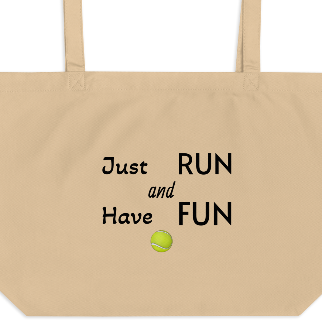 Just Run Tennis Ball X-Large Tote/ Shopping Bag
