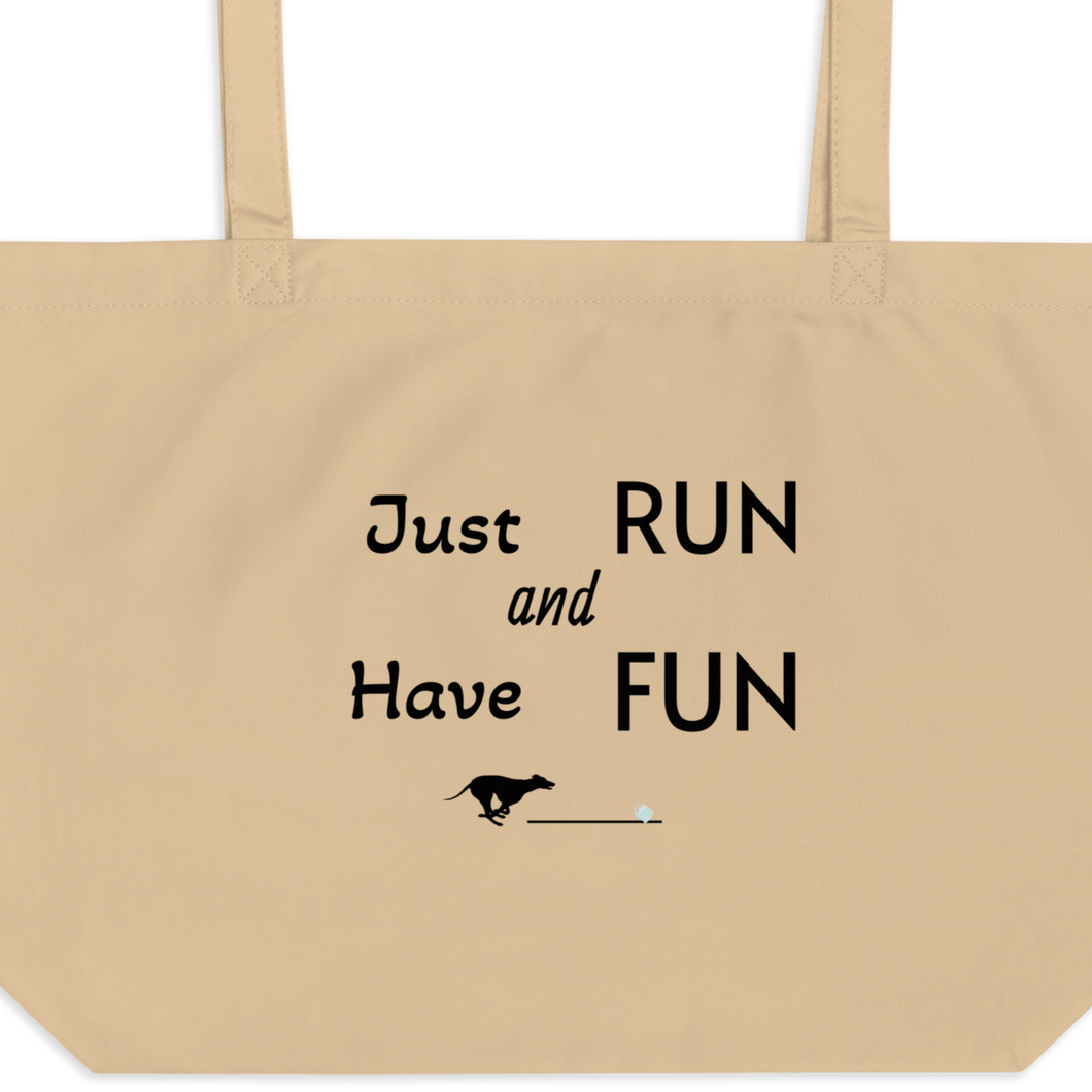 Just Run Fast CAT X-Large Tote/ Shopping Bag