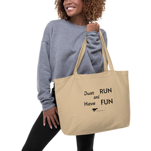 Just Run Fast CAT X-Large Tote/ Shopping Bag