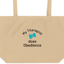 Load image into Gallery viewer, My Therapist Does Obedience X-Large Tote/ Shopping Bags
