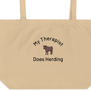 My Therapist Does Cattle Herding X-Large Tote/ Shopping Bags