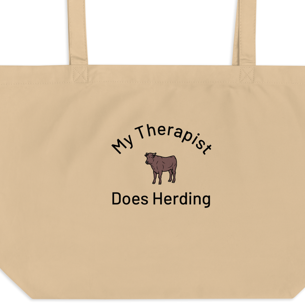 My Therapist Does Cattle Herding X-Large Tote/ Shopping Bags