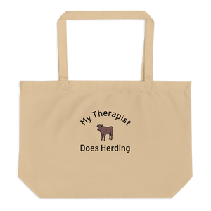 My Therapist Does Cattle Herding X-Large Tote/ Shopping Bags