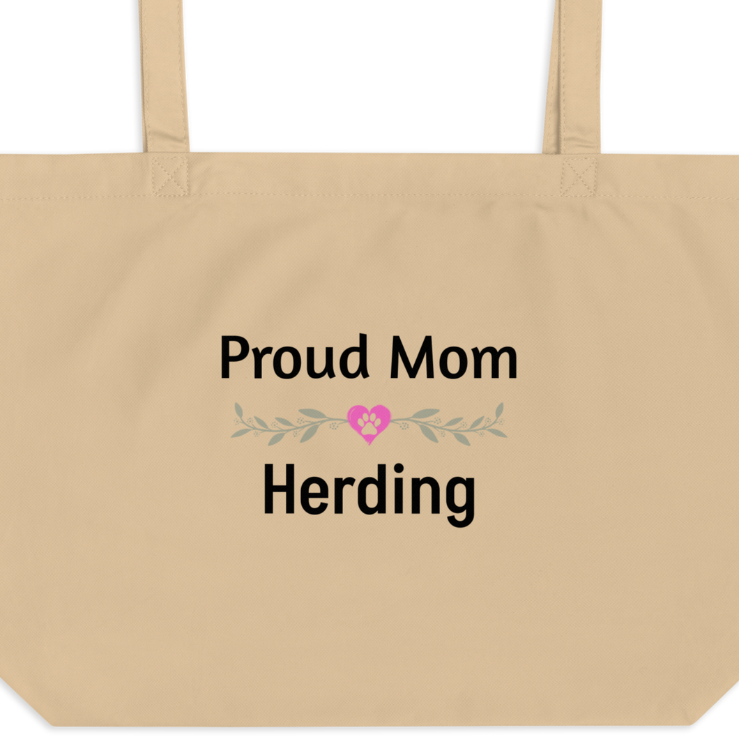 Proud Herding Mom X-Large Tote/ Shopping Bags