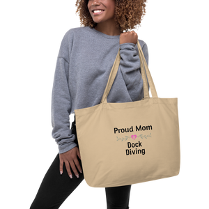 Proud Dock Diving Mom X-Large Tote/ Shopping Bags