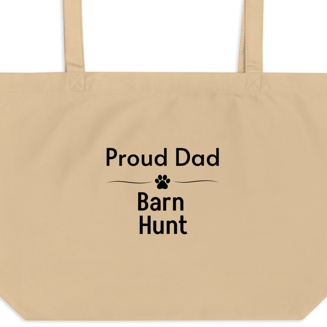 Proud Barn Hunt Dad X-Large Tote/ Shopping Bags