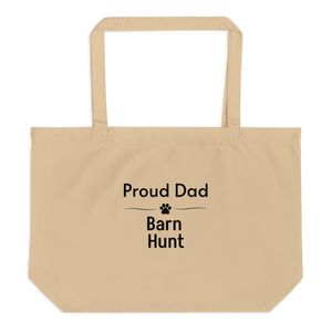 Proud Barn Hunt Dad X-Large Tote/ Shopping Bags