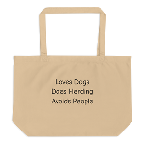 Loves Dogs, Does Herding X-Large Tote/ Shopping Bags