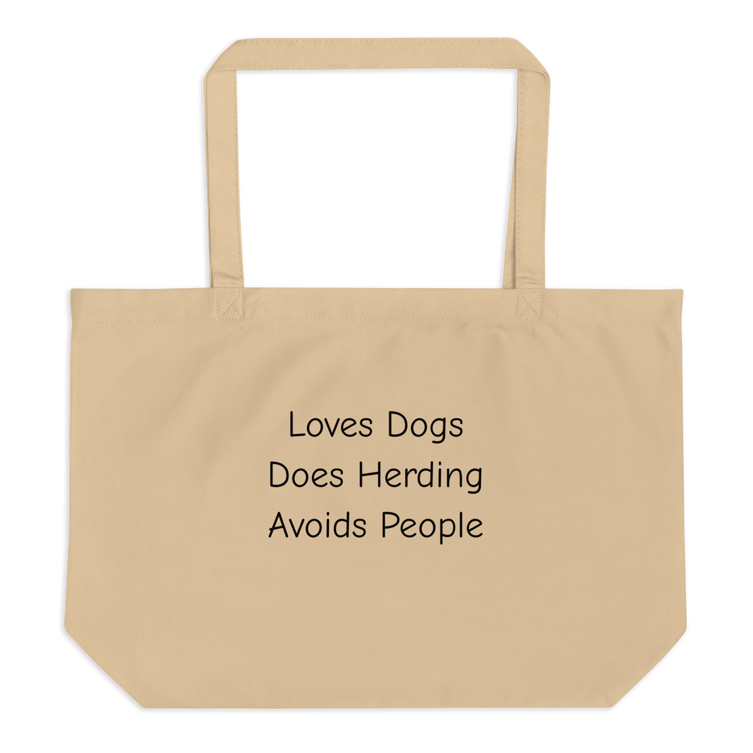 Loves Dogs, Does Herding X-Large Tote/ Shopping Bags